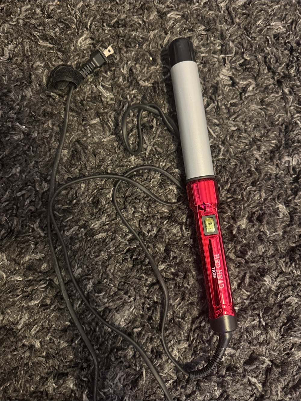 Red and Silver Electric Curling Iron Hair Styler- Bed Head